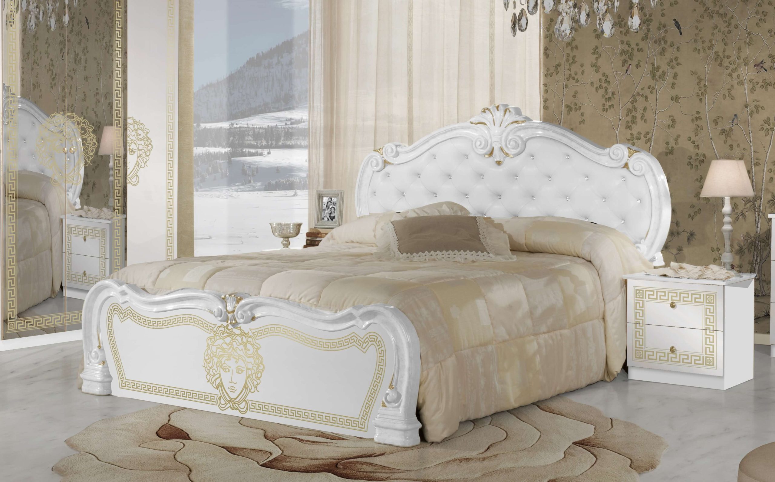 Vilma white gold Bett