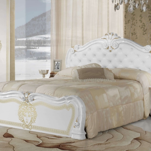 Vilma white gold Bett